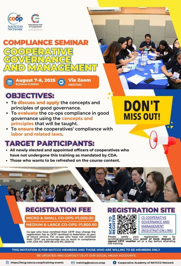 COMPLIANCE SEMINAR ON COOPERATIVE GOVERNANCE AND MANAGEMENT