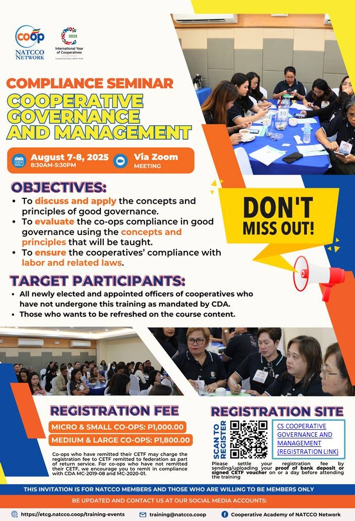 COMPLIANCE SEMINAR ON COOPERATIVE GOVERNANCE AND MANAGEMENT