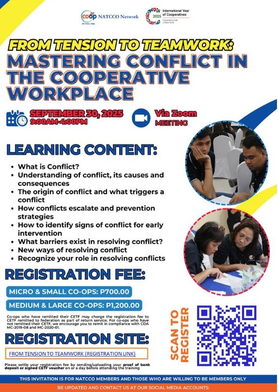 FROM TENSION TO TEAMWORK: MASTERING CONFLICT IN THE COOPERATIVE WORKPLACE SEPTEMBER 30, 2025